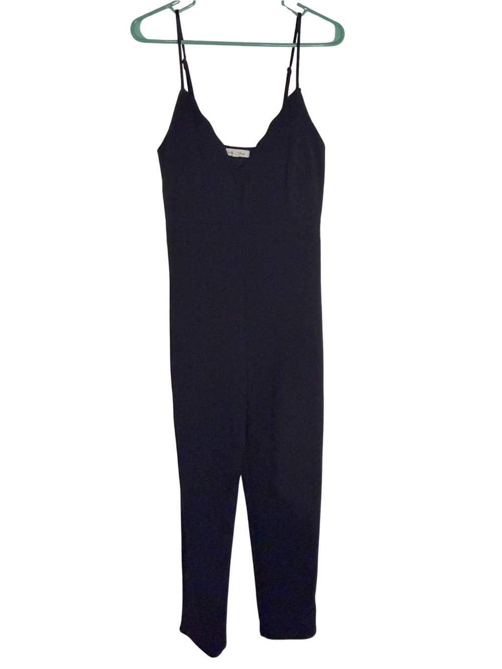 3/$20 Bailey Blue Black Sleeveless Spaghetti-Strap Jumpsuit